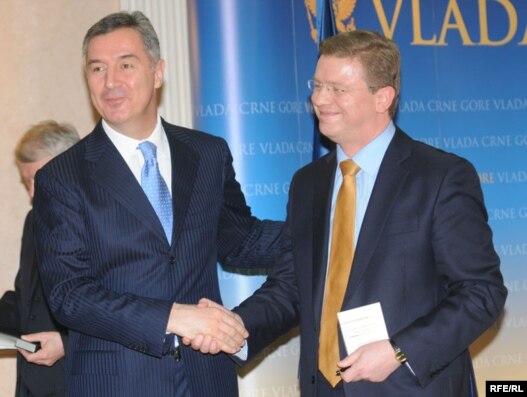 Milo Đukanović i Stefan Fuele Foto:Savo Prelević