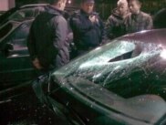 Novi Sad, razbijeni automobili hrvatskih navijača