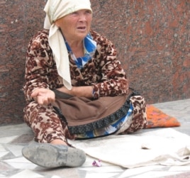 Despite Karimov's denial, beggars are a common sight on the streets of the capital.