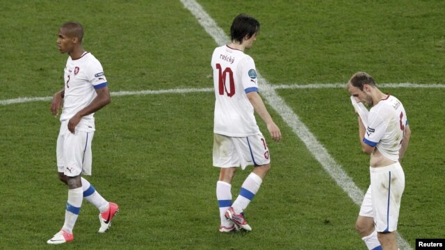 The Czech Republic's Theodor Gebre Selassie (left) was reportedly the object of racist chants from Russian fans.