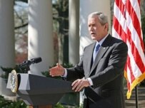 Bush speaking to the press on April 3 (official site)