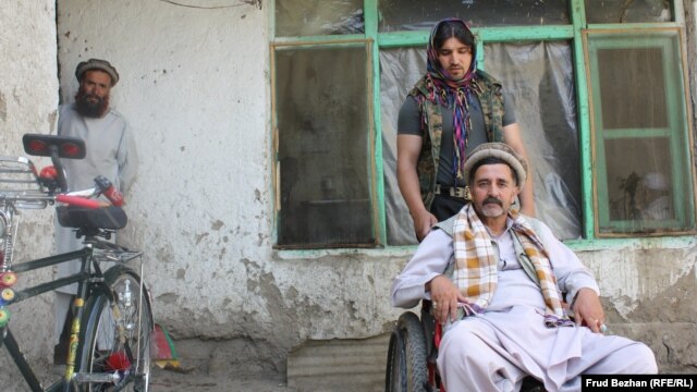 Occupants of the Union for Afghanistan's Disabled shelter pool what they earn doing odd jobs.