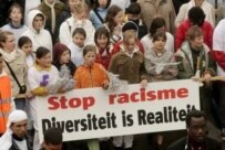 Belgians demonstrating against racism in May 2006 (epa)