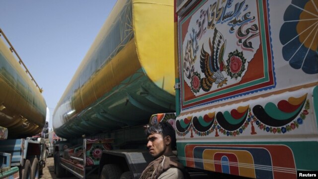 Reports say the trucks that were destroyed had been transporting fuel from Uzbekistan. (file photo)