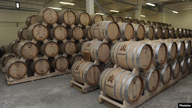 Armenia - Export-bound brandy stored at a distillery in Yerevan.