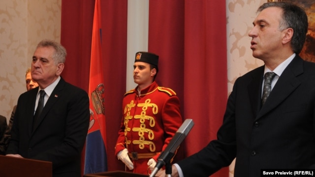 Tomislav Nikolić i Filip Vujanović u Podgorici, 18. januar 2013.