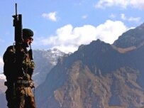 A Turkish soldier on patrol along the Iraqi border (file photo)