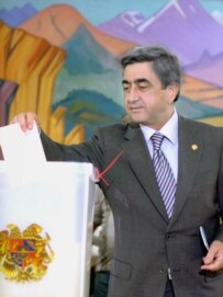 Prime Minister Serzh Sarkisian has been critical of RFE/RL's coverage of May's elections (ITAR-TASS)