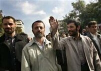 Enter Ahmadinejad (right)...and friends (AFP)