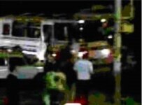 A screenshot from amateur video shows riot police arriving on the scene in Stavropol on May 24 (RFE/RL)