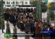 Mourners lining up in the early-morning hours in Ashgabat to pay respects to President Saparmurat Niyazov (epa)