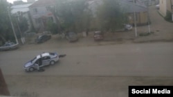 Фото из социальной сети «ВКонтакте» предположительно о событиях в Актобе 5 июня 2016 года.