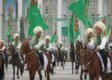 The Turkmen cavalry at a military parade to mark 15th anniversary of the country's independence (TASS)