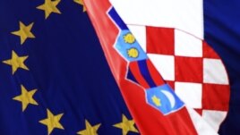 Zastave EU i Hrvatske