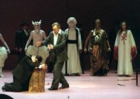 Scene from a March rehearsal of 'Idomeneo' at Deutsche Oper in Berlin (epa)