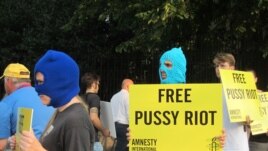 The Pussy Riot prison sentence led to many protests calling for their release.