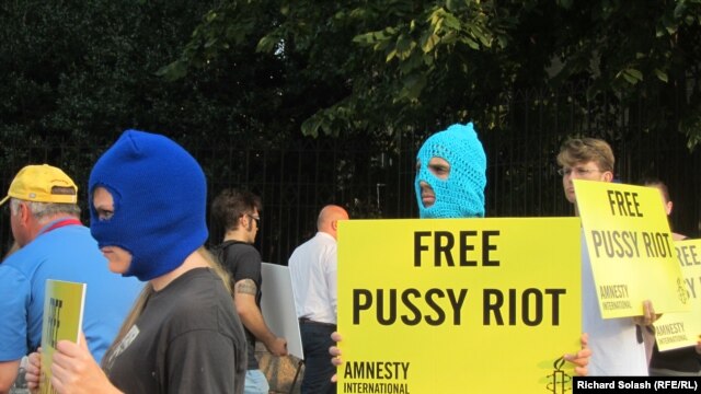 The Pussy Riot prison sentence led to many protests calling for their release.