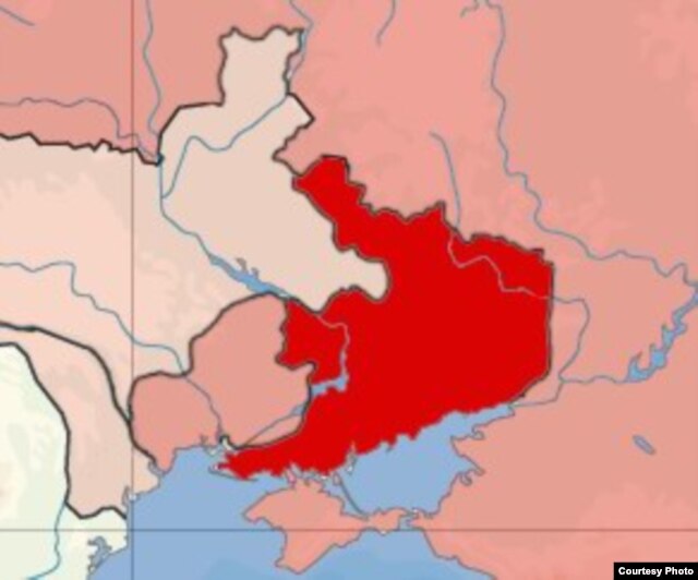 Карта Донецко-Запорожской Советской республики