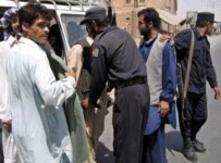 Afghan police officers at a checkpoint in the troubled southern province of Helmand (epa)