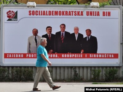 Predizborni plakat Socijaldemokratske unije u Sarajevu