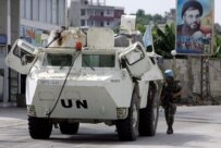 UN peacekeepers on the road to Beirut on August 7 (epa)