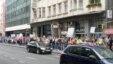 Bosnians protest the lack of a law on social-security numbers for newborns in Sarajevo on June 10.