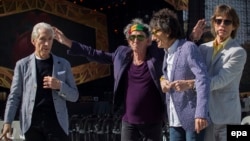 Британдық Rolling Stones тобының мүшелері.