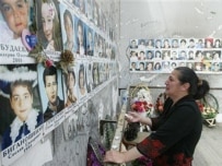 A memorial to the children slain in Beslan in September 2004 (AFP)