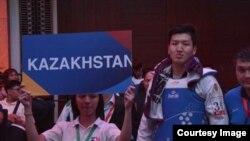 Казахстанский таэквондист Руслан Жапаров.
