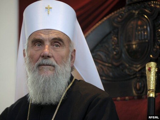 Serbia - The Head of Serbian Orthodox Church, Patriarch Irenaeus address the media representatives,28Jan2010