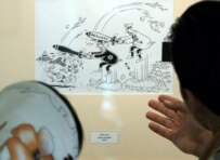 An exhibition of cartoons about the Holocaust in Tehran in September 2006 (epa)