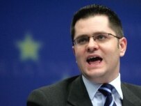 Serbian Foreign Minister Vuk Jeremic at a press conference in Brussels earlier this year (epa)