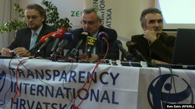 Čelnici Transparency International Hrvatska predstavljaju globalni indeks korupcije, Zagreb, 5. prosinac 2012.