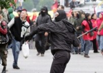 Protesters in Rostock on June 2 (AFP)