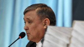 Жаңаөзен оқиғасына байланысты өтіп жатқан соттың судьясы Аралбай Нағашыбаев. Ақтау, 27 наурыз 2012 жыл. (Көрнекі сурет)