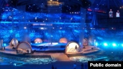 A recent rehearsal for opening ceremonies of the Universiade