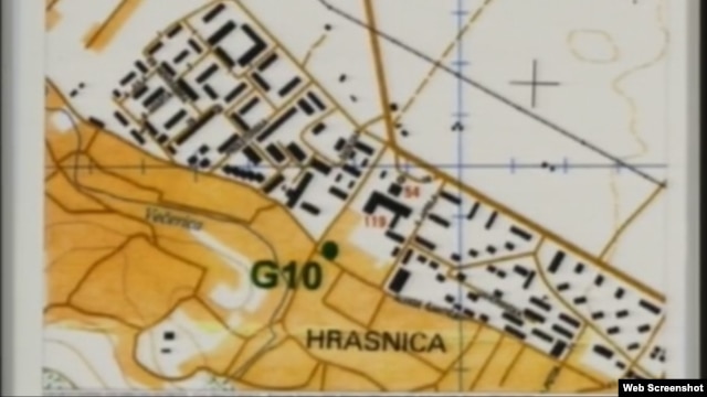 Mapa Hrasnice prikazana u Hagu