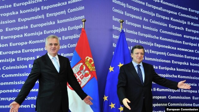 Tomislav Nikolić i Jose Manuel Barroso u Briselu, juni 2012.