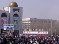 Celebrations in Bishkek to mark the first anniversary of the March 2005 events (RFE/RL)