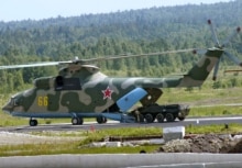 Russia – Military – Helicopter at the Russian Arms Exhibition, Nizhny Tagil, 11Jul2006
