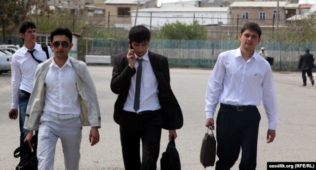 These Uzbek university students returning home from college in May are lucky. Failure to enter means a yearlong wait, followed by a new exam with equally uncertain results