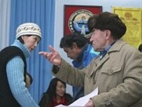 A polling station in the capital, Bishkek (RFE/RL)