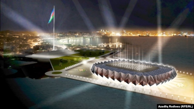 An artist's rendering of Baku's Crystal Hall, where the 2012 Eurovision Song Contest will be held.