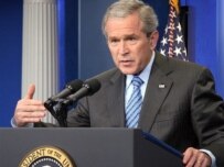 President Bush speaking on August 9 (AFP)