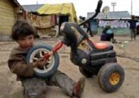 A boy in the camp at Mitrovica