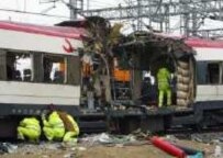 The train blast in Madrid in 2004