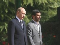Presidents Vladimir Putin and Mahmud Ahmadinejad in Tehran (MEHR)