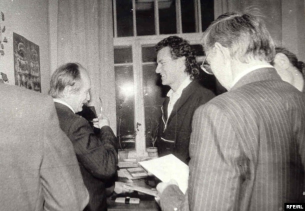 Борис Вжесневський із В’ячеславом Чорноволом, 1990 рік
