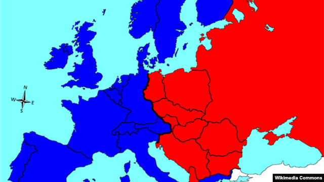 Европа, разделенная пополам. Так она выглядела со второй половины 1940-х до конца 1980-х годов
