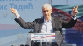 Boris Tadić tokom predizborne kampanje u Kragujevcu, 18. mart 2012.